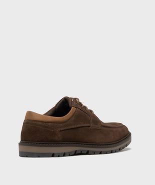 Derbies dessus cuir avec col en textile homme - Tanéo vue4 - TANEO GEMO FOR GOOD - GEMO