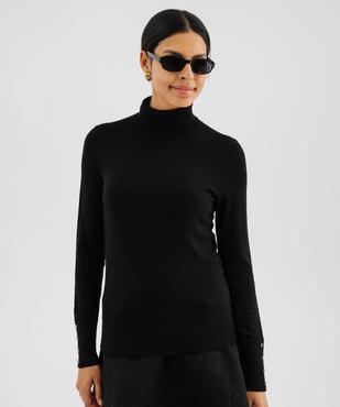 Pull col roulé en maille fine femme vue4 - GEMO 4G FEMME - GEMO