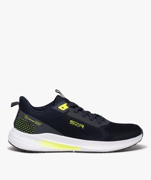 Baskets homme unies à lacets dessus en mesh avec détails fluo - Slazenger vue1 - SLAZENGER - GEMO