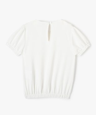 Blouse fille à grand col dentelle et manches ballons vue3 - GEMO (ENFANT) - GEMO
