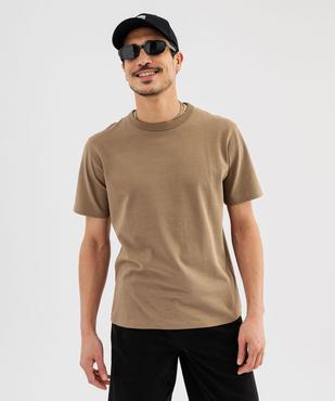 Tee-shirt manches courtes en coton uni homme vue1 - GEMO (HOMME) - GEMO