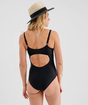 Maillot de bain 1 pièce sculptant femme vue3 - GEMO (PLAGE) - GEMO