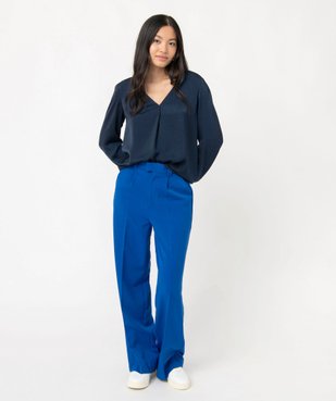 Blouse femme à manches longues avec col V vue6 - GEMO 4G FEMME - GEMO