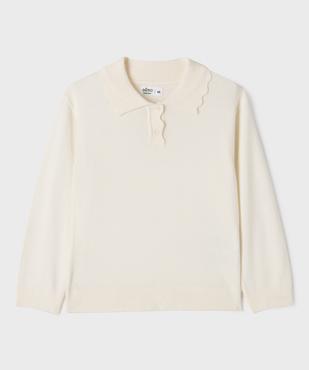 Pull fin en viscose avec col fantaisie fille vue1 - GEMO 4G FILLE - GEMO