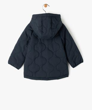 Manteau droit matelassé à capuche bébé garçon vue4 - GEMO 4G BEBE - GEMO