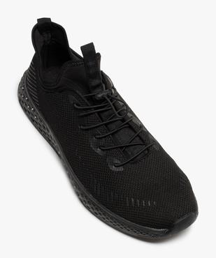 Baskets homme unies dessus en maille et semelle alvéolée vue5 - GEMO 4G HOMME - GEMO
