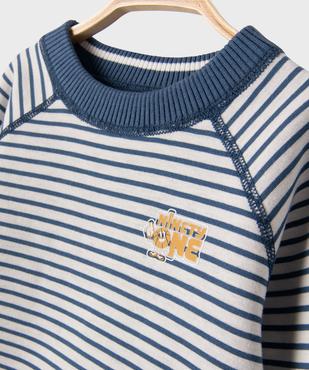 Sweat réversible avec motif et rayures bébé garçon vue5 - GEMO 4G BEBE - GEMO