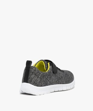 Baskets garçon running en jersey avec détails fluo vue4 - GEMO (ENFANT) - GEMO