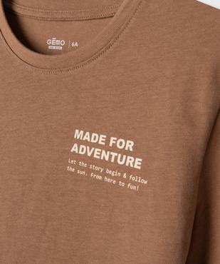 Tee-shirt manches courtes en jersey de coton imprimé garçon vue2 - GEMO 4G GARCON - GEMO