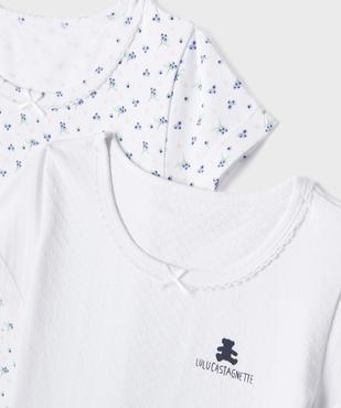 Tee-shirt lingerie à manches courtes fille (lot de 2) - LuluCastagnette vue2 - LULU CASTAGNETTE GEMO FOR GOOD - GEMO