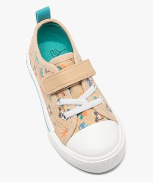 Baskets en toile imprimée avec scratch et lacets élastiques garçon vue6 - GEMO 4G GARCON - GEMO