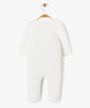 Pyjama en velours doux ouverture devant et motif bébé  vue3 - GEMO(BB COUCHE) - GEMO