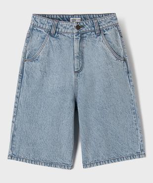 Bermuda en jean skater en denim bleached garçon vue1 - GEMO 4G GARCON - GEMO