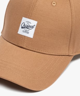 Casquette baseball en toile de coton unie homme vue2 - GEMO 4G HOMME - GEMO