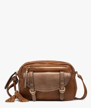 Sac besace compact avec rabat irisé et pompons femme vue2 - GEMO (ACCESS) - GEMO