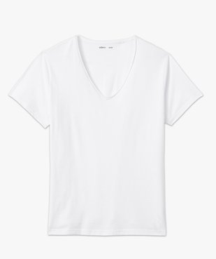 Tee-shirt manches courte à col V femme grande taille vue4 - GEMO (G TAILLE) - GEMO