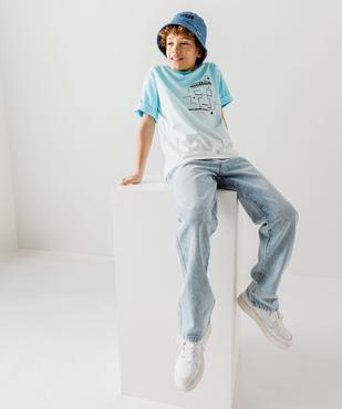 Tee-shirt manches courtes imprimé dos garçon - Minecraft vue5 - MINECRAFT - GEMO