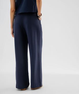 Pantalon fluide coupe large à pinces femme  vue3 - GEMO 4G FEMME - GEMO