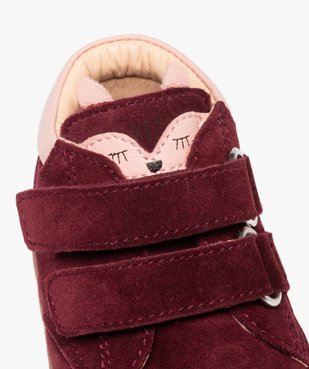 Chaussures premiers pas bébé fille dessus cuir à scratchs – NA!  vue6 - NA! - GEMO