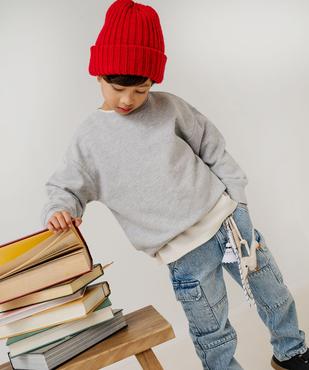 Sweat ample intérieur bouclette garçon vue6 - GEMO (ENFANT) - GEMO