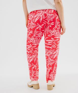 Pantalon fluide à motifs fleuris femme grande taille vue3 - GEMO 4G GT - GEMO