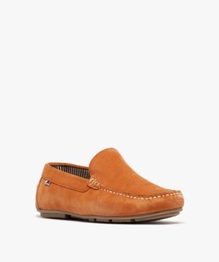 Mocassin dessus cuir velours semelle souple homme - Tanéo vue2 - TANEO - GEMO