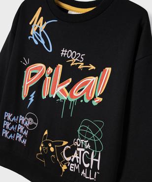 Sweat molletonné avec motifs Pikachu garçon - Pokemon vue2 - POKEMON - GEMO