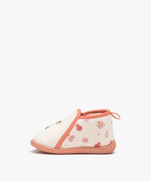 Chaussons bébé fille bottillons à zip imprimés renard vue3 - GEMO 4G BEBE - GEMO
