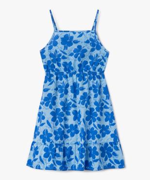 Robe fille à fines bretelles et volant dans le bas vue1 - GEMO (JUNIOR) - GEMO