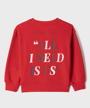 Sweat de Noël imprimé devant et dos fille vue3 - GEMO 4G FILLE - GEMO