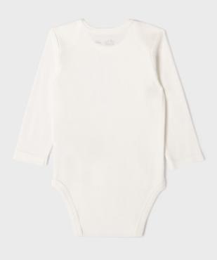 Body manches longues en coton uni bébé (lot de 3) vue5 - GEMO 4G BEBE - GEMO
