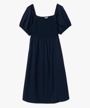 Robe de grossesse à manches courtes avec buste smocké vue4 - GEMO 4G MATERN - GEMO