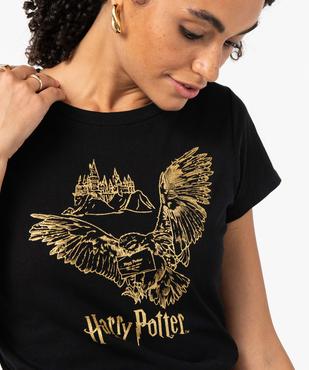 Tee-shirt femme à manches courtes avec motif pailleté - Harry Potter vue2 - HARRY POTTER - GEMO