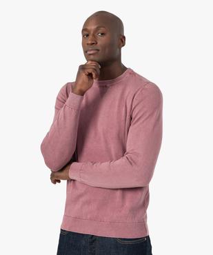 Pull homme en coton aspect délavé vue1 - GEMO (HOMME) - GEMO