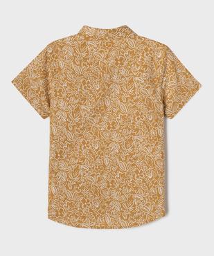 Chemise manches courtes à motifs fleuri garçon vue4 - GEMO (ENFANT) - GEMO