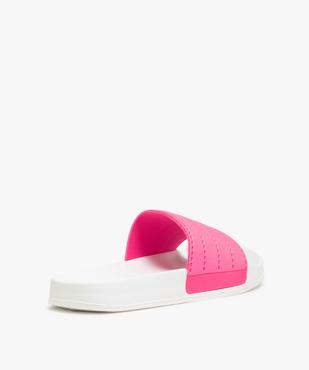 Mules de piscine femme à bandeau fluo vue4 - GEMO (PLAGE) - GEMO