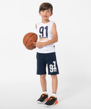 Bermuda garçon en maille jersey imprimée vue1 - GEMO (ENFANT) - GEMO