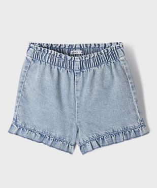 Short en jean à volants avec taille ajustable fille vue2 - GEMO (ENFANT) - GEMO
