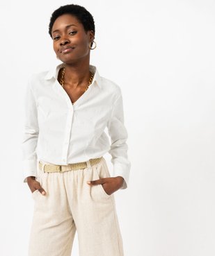 Chemise à manches longues à motifs pailletés femme vue1 - GEMO(FEMME PAP) - GEMO