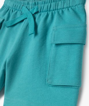Short en maille avec poches à rabat sur les cuisses bébé garçon vue2 - GEMO 4G BEBE - GEMO