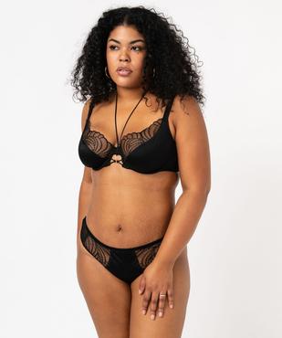 String en microfibre et dentelle femme grande taille vue3 - GEMO(HOMWR FEM) - GEMO
