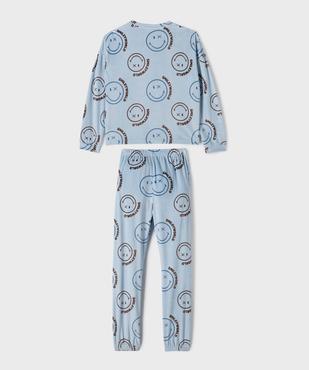 Pyjama en velours imprimé fille - Smiley World vue3 - SMILEY WORLD - GEMO