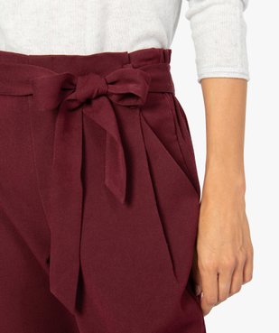 Pantalon femme fluide coupe carotte à taille élastiquée vue2 - GEMO(FEMME PAP) - GEMO