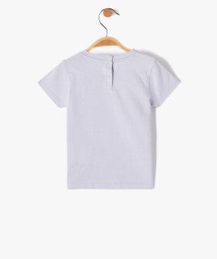 Tee-shirt bébé fille à manches courtes et motif cœur vue3 - GEMO(BEBE DEBT) - GEMO