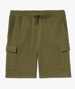 Bermuda en maille molletonnée coupe cargo homme vue4 - GEMO (HOMME) - GEMO