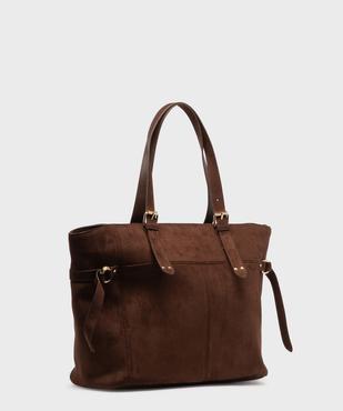 Sac cabas souple en suédine femme vue1 - GEMO (ACCESS) - GEMO