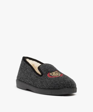 Chaussons homme charentaises en feutrine brodée vue2 - GEMO(HOMWR HOM) - GEMO