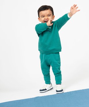 Pantalon de jogging avec ceinture bord-côte bébé garçon vue2 - GEMO 4G BEBE - GEMO