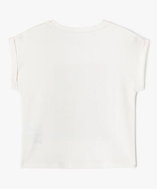Tee-shirt manches courtes imprimé fille vue3 - GEMO 4G FILLE - GEMO