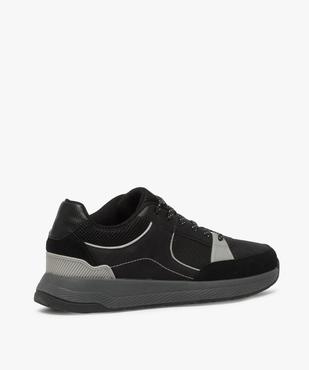 Baskets homme style skateshoes multimatières à lacets vue4 - GEMO (CASUAL) - GEMO